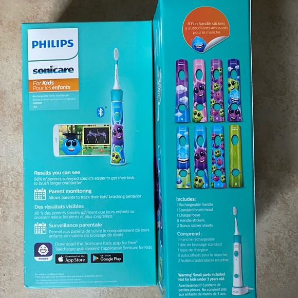 BNIB Philips Sonicare for Kids Bluetooth Rechargeable Electric Toothbrush BLUE - Picture 4 of 8